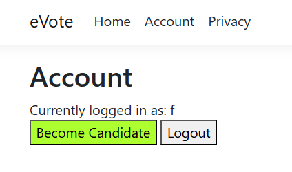 Account page