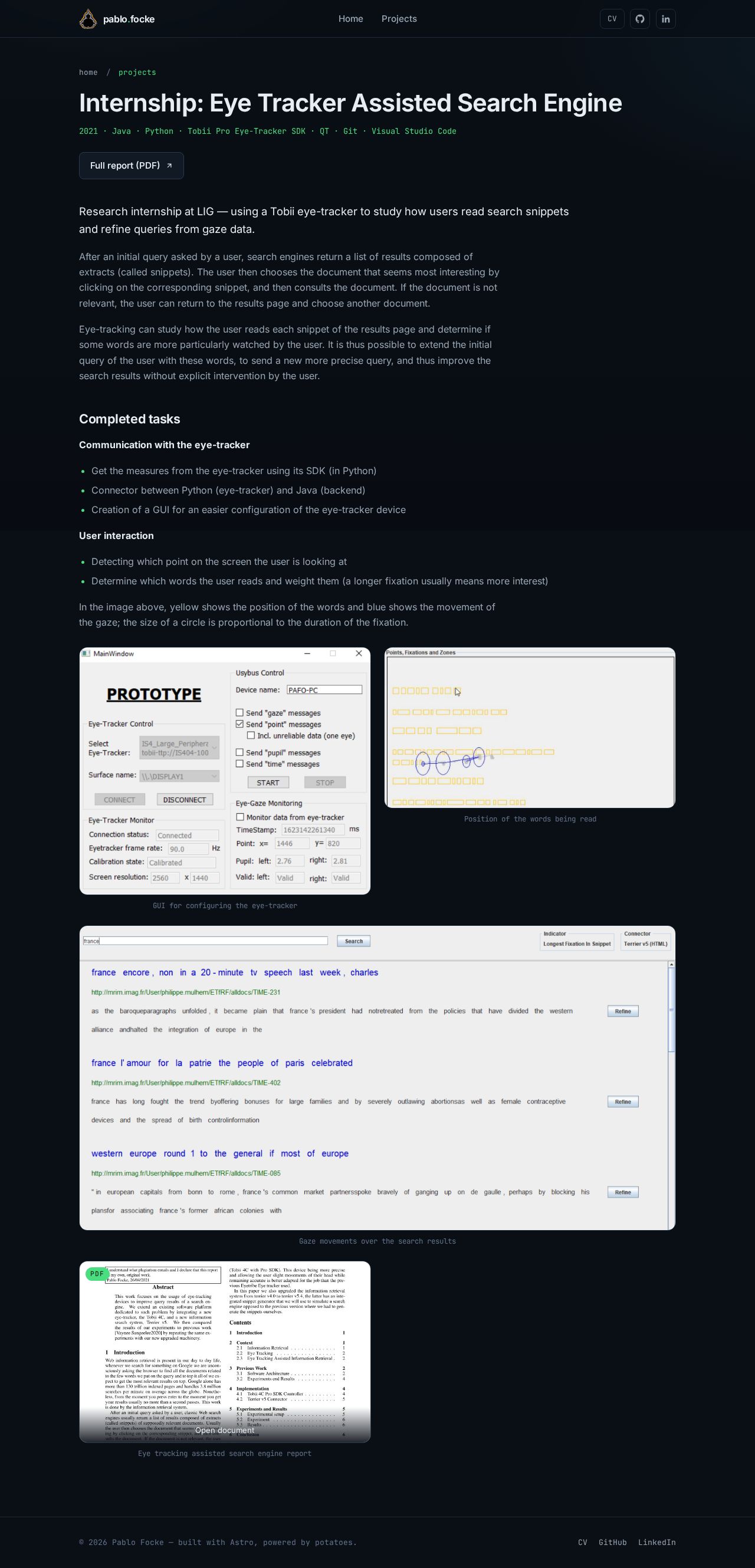 After — Eye Tracker project page
